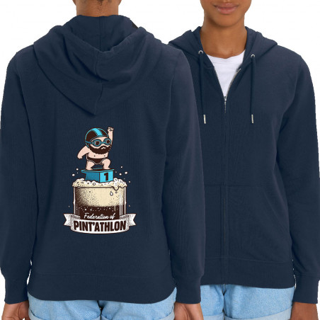 Sweat femme zippé à capuche...