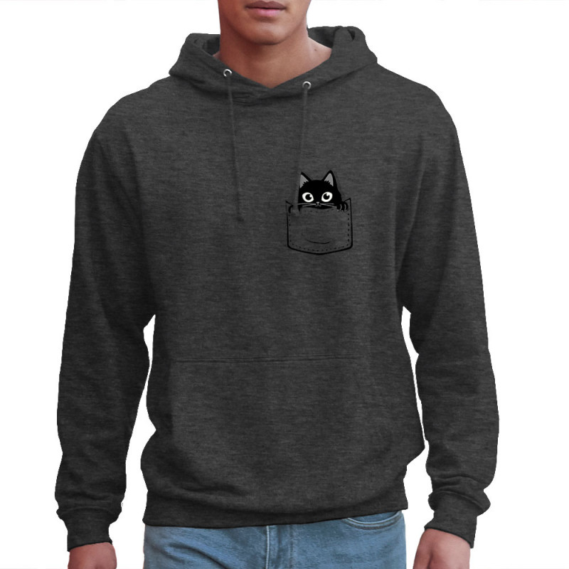 Sweat homme à capuche gris anthracite Un chat dans la poche (Gondrax,Animaux,Chats)