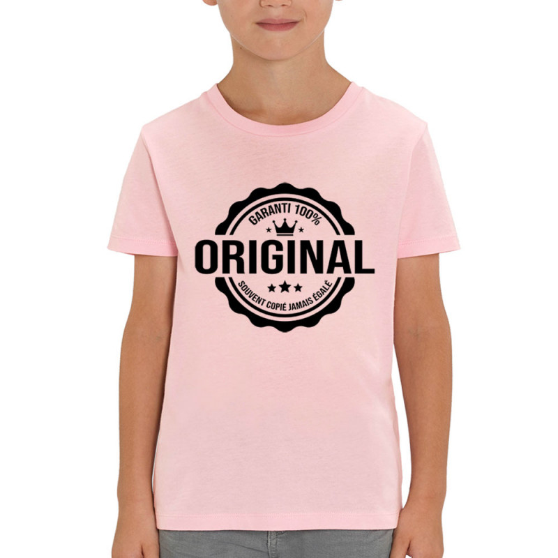 T-shirt enfant coton bio rose clair Original (Homme) (Gondrax,Humour,Slogans Débiles)