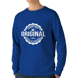 Sweat homme bio col rond bleu royal Original (Homme) (Gondrax,Humour,Slogans Débiles)