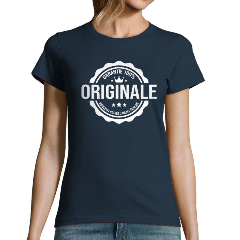 T-shirt femme bleu marine Originale (Femme) (Gondrax,Humour,Slogans Débiles)