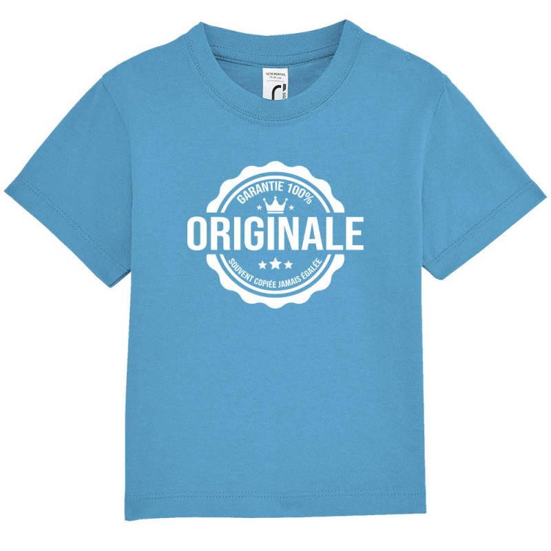 T-shirt bébé bleu azur Originale (Femme) (Gondrax,Humour,Slogans Débiles)