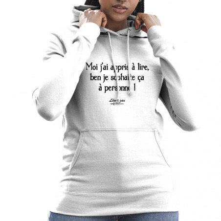 Sweat femme à capuche "Moi...
