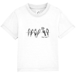 T-shirt bébé blanc Stay Punk (Gondrax,Animaux,Humour,Rock & Punk,Les Bébêtes)