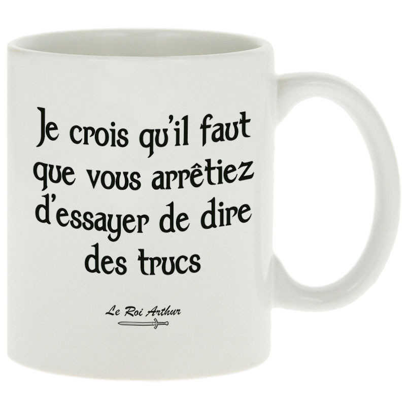 Mug blanc Dire des trucs (Kaamelott,Films/Séries)
