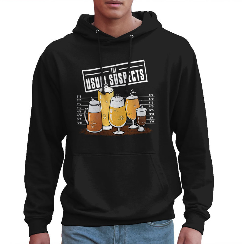 Sweat homme à capuche noir Usual Suspects Beer (Gondrax,Alcool,Détournements)