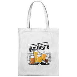 Sac shopping en toile blanc Usual Suspects Beer (Gondrax,Alcool,Détournements)