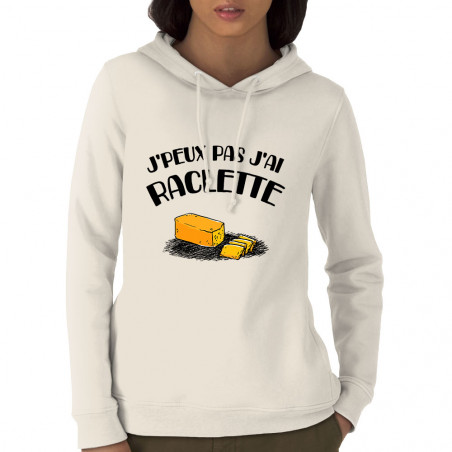 Sweat femme à capuche coton...