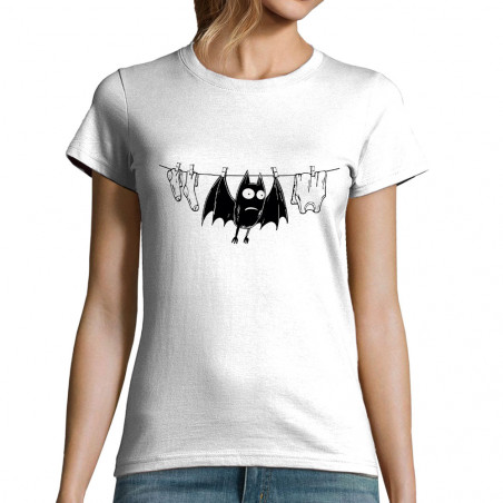 T-shirt femme blanc Le linge sèche (Gondrax,Animaux,Humour)