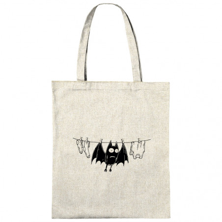 Sac shopping en toile naturel Le linge sèche (Gondrax,Animaux,Humour)