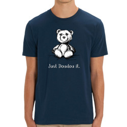 T-shirt homme coton bio bleu marine Just Doudou it (Gondrax,Animaux,Humour,Détournements)