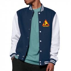 Teddy baseball en molleton bleu marine et blanc Pause syndicale (Gondrax,Humour,Slogans engagés)