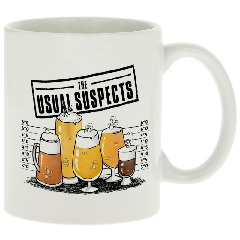 Mug blanc Usual Suspects Beer (Gondrax,Alcool,Détournements)
