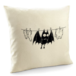 Coussin naturel Le linge sèche (Gondrax,Animaux,Humour)