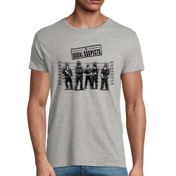 T-shirt homme coton bio gris chiné Usual Suspects Police (Gondrax,Slogans engagés,Détournements)