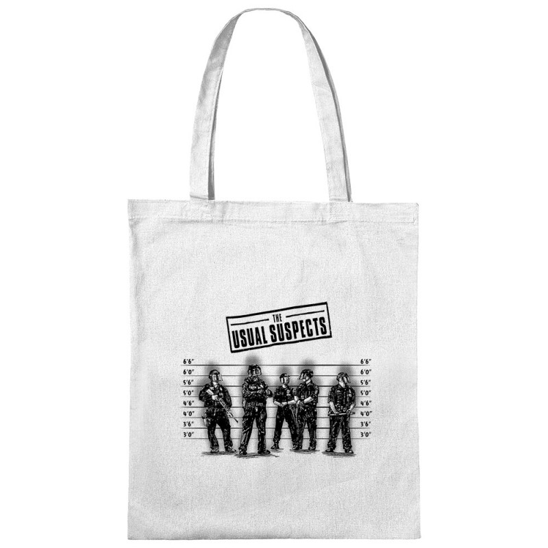 Sac shopping en toile blanc Usual Suspects Police (Gondrax,Slogans engagés,Détournements)
