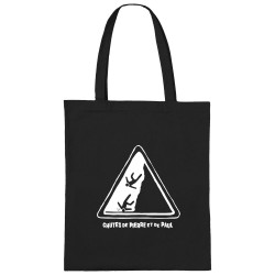 Sac shopping en toile noir Chutes de Pierre et de Paul (Gondrax,Humour)