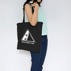 Sac shopping en toile noir Chutes de Pierre et de Paul (Gondrax,Humour)