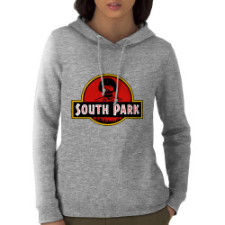 Sweat femme à capuche coton bio gris chiné South Park (Andy,Détournements,Films/Séries)