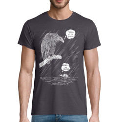 T-shirt homme coton bio gris souris Un rat passe (Gondrax,Les Bébêtes,Animaux)