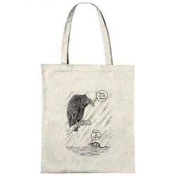 Sac shopping en toile naturel Un rat passe (Gondrax,Les Bébêtes,Animaux)