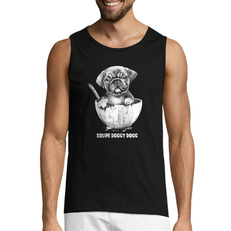Débardeur homme noir Soupe Doggy Dog (Gondrax,Animaux,Humour)