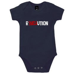 Body bébé bleu marine Revolution Love (Andy,Slogans engagés)