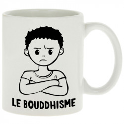 Mug blanc Le Bouddhisme Garçon (Gondrax,Humour)
