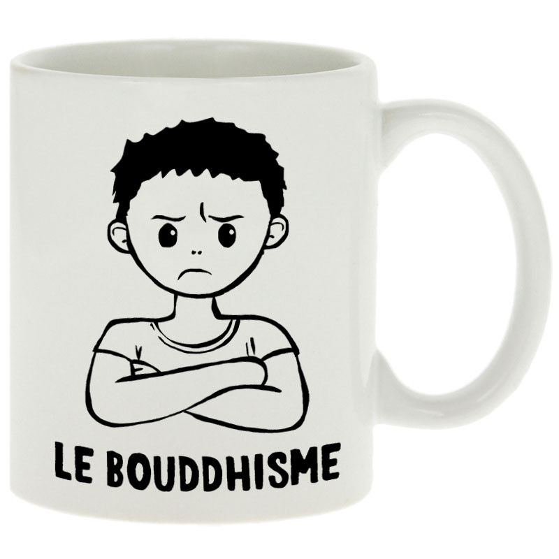 Mug blanc Le Bouddhisme Garçon (Gondrax,Humour)