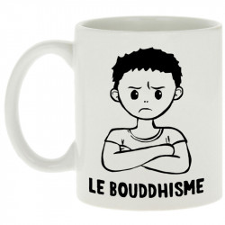 Mug blanc Le Bouddhisme Garçon (Gondrax,Humour)