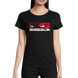 T-shirt femme coton bio noir Diabolik - Heros (Diabolik)