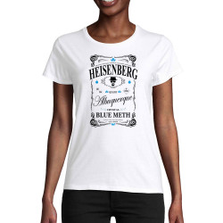 T-shirt femme coton bio blanc Heisenberg Pure Trade (Gondrax,Films/Séries)