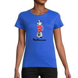 T-shirt femme coton bio bleu royal Milounex (Mattdez,Humour,Fruits & Légumes)