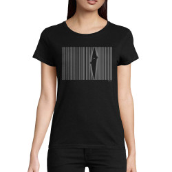 T-shirt femme coton bio noir Exit (Gondrax,Slogans engagés)