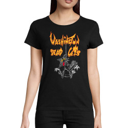 T-shirt femme coton bio noir Washington Dead Cats - Hanged Cat (Washington Dead Cats)
