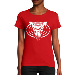 T-shirt femme coton bio rouge Narkotek - Logo (Narkotek)