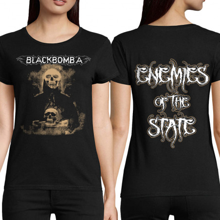 T-shirt femme coton bio noir Black Bomb A - Enemies Of The State (Black Bomb A)