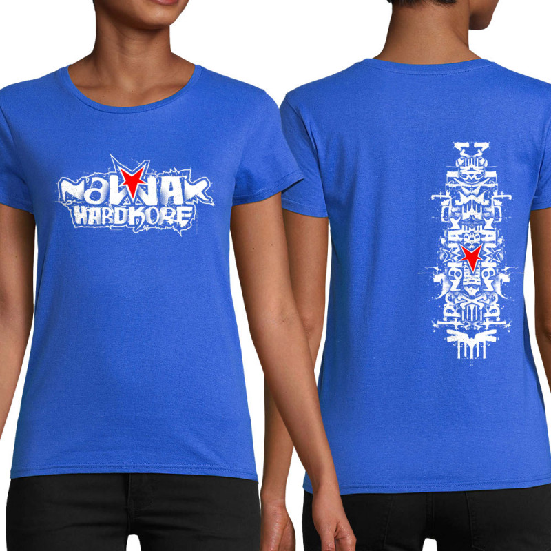 T-shirt femme coton bio bleu royal Nawak - Totem (Nawak)