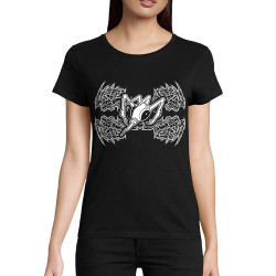T-shirt femme coton bio noir Epileptik - Spikes (Epileptik)