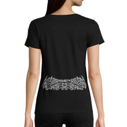 T-shirt femme coton bio noir Epileptik - Spikes (Epileptik)