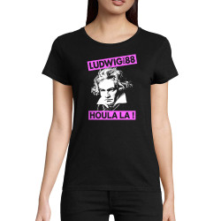 T-shirt femme coton bio noir Ludwig Von 88 - Houlala (Ludwig Von 88)