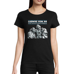 T-shirt femme coton bio noir Ludwig Von 88 - Ce jour heureux (Ludwig Von 88)