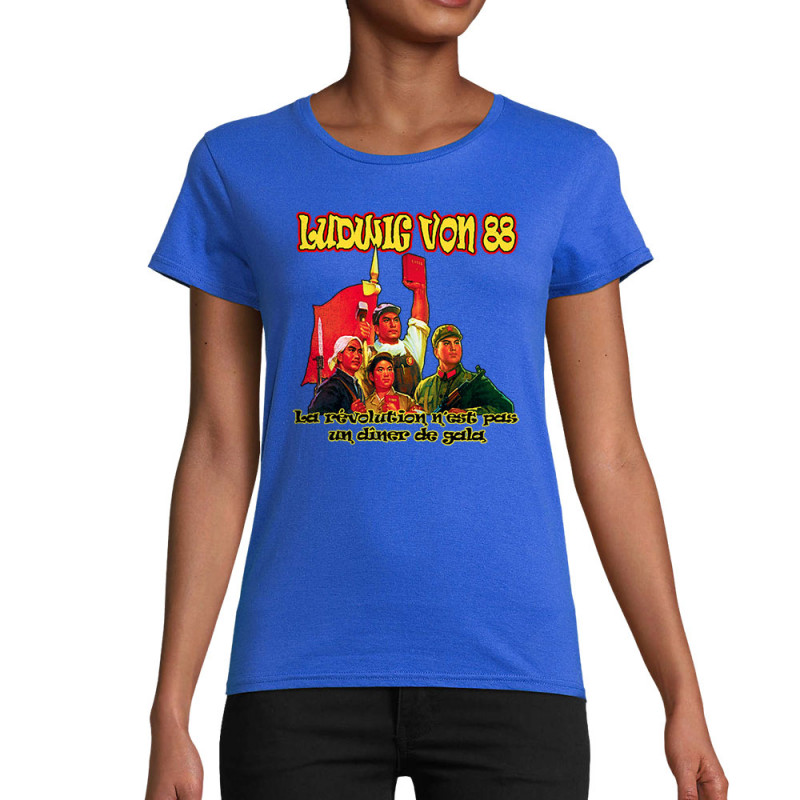 T-shirt femme coton bio bleu royal Ludwig Von 88 - La révolution (Ludwig Von 88)