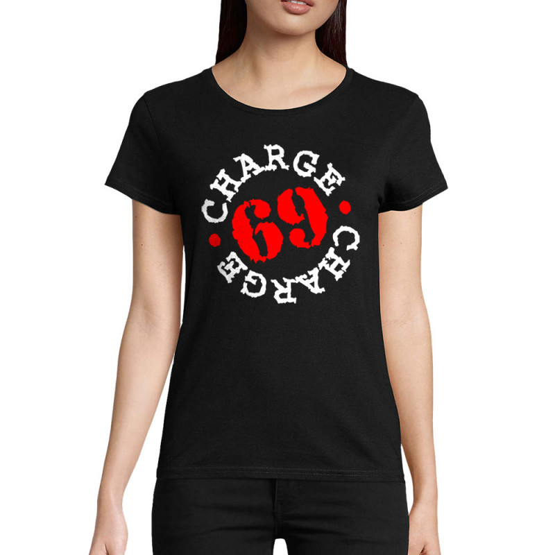 T-shirt femme coton bio noir Charge 69 - Logo (Charge 69)