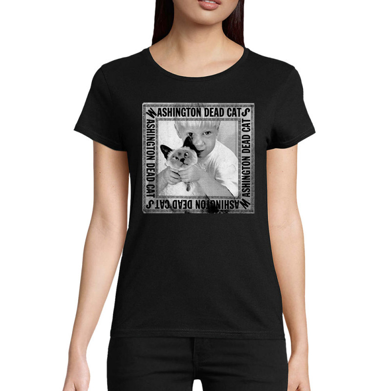 T-shirt femme coton bio noir Washington Dead Cats - First EP (Washington Dead Cats)