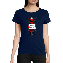 T-shirt femme coton bio bleu marine Deadpool - Not Today (Le Duc,Films/Séries)
