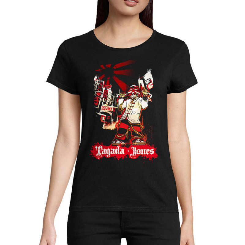 T-shirt femme coton bio noir Tagada Jones - Les Compteurs à Zéro (Tagada Jones)