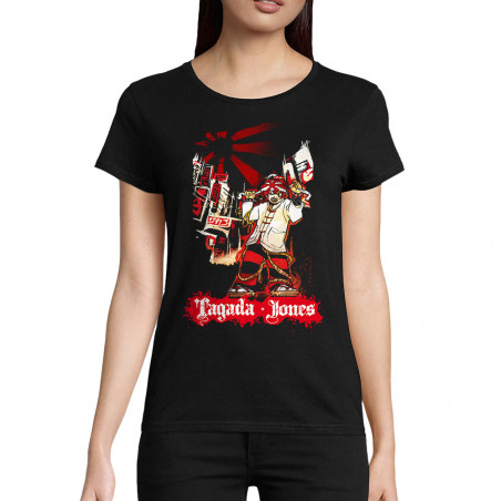T-shirt femme coton bio noir Tagada Jones - Les Compteurs à Zéro (Tagada Jones)