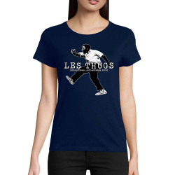 T-shirt femme coton bio bleu marine Les Thugs - Anti Boredom Front (Les Thugs)