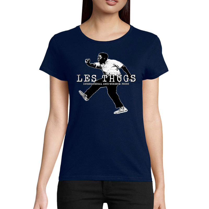 T-shirt femme coton bio bleu marine Les Thugs - Anti Boredom Front (Les Thugs)